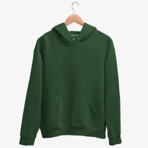 Fit Hooded Olive Green Sweatshirt